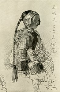 Tschan-Fa - kinesisk flicka, Hong Kong, 1898. av Christian Wilhelm Allers