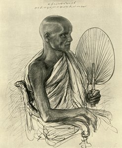 Watta Raka Anunayaka Farunansa, buddhistisk överstepräst, Ceylon, 1898. av Christian Wilhelm Allers