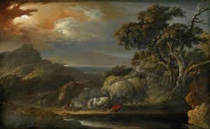 Stormigt landskap av Christian Wilhelm Ernst Dietrich
