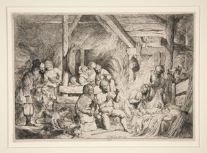 Tillbedjan av herdarna av Christian Wilhelm Ernst Dietrich