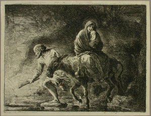Flykten till Egypten av Christian Wilhelm Ernst Dietrich