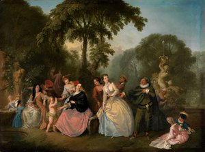 Sällskap i parken av Christian Wilhelm Ernst Dietrich
