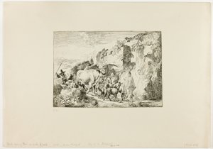 Flock kommer genom en klippbåge av Christian Wilhelm Ernst Dietrich