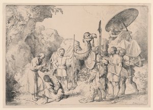 Den helige Filip döper etiopiern av Christian Wilhelm Ernst Dietrich