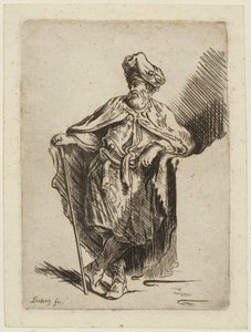 Stående orientalisk kvinna av Christian Wilhelm Ernst Dietrich