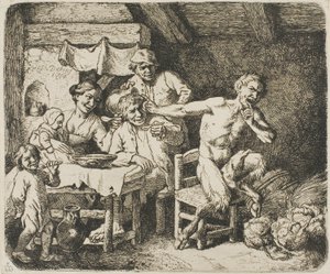 Satyren i bondens hus av Christian Wilhelm Ernst Dietrich