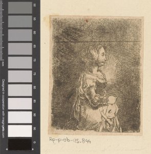 Kvinna med ringen i handen av Christian Wilhelm Ernst Dietrich