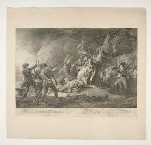 General Montgomerys död i Quebec (La Mort du General Montgomery devant Quebec) av Christian Wilhelm Ketterlinus