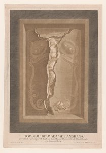 Maria Magdalena Langhans grav i Hindelbanks kyrka Tombeau de Madame Langhans (...) (titel på objekt)