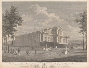 Welgelegen: Perspektivvy av lanthuset vid namn Welgelegen i Harlem Wood, tillhörande Mr. Henry Hope från Amsterdam