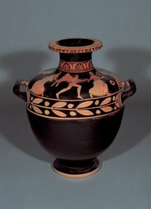 Attic rödfigur hydria föreställande Boreas förföljer Oreithia, 440-430 f.Kr. (lera) av Christie Painter attr. to Christie Painter attr. to