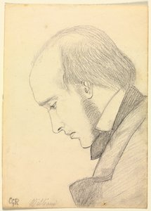 Porträtt av William Michael Rossetti, ca. 1853. av Christina Georgina Rossetti