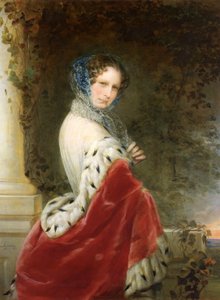 Porträtt av kejsarinnan Alexandra Fyodorovna Charlotte av Preussen, kejsarna Nicholas I fru 1798-1860, 1852