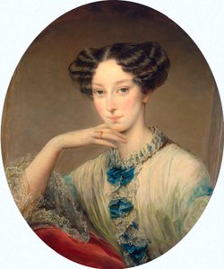 Porträtt av storhertiginnan Maria Alexandrovna 1824-1880, c1850.