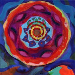 Meditation 4 Radiance Mandala, ca 2017 (akryl på duk)