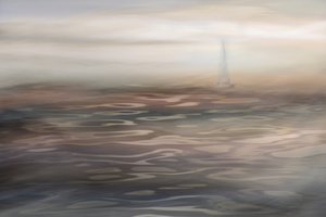Dimhöljd segelbåt – Serenity av Christina Sillen