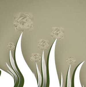 Subtila krämfärgade blommor av Christina Sillen