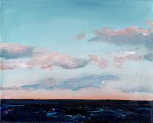 Pastellfärgad havshorisont av Christine Lindstrom