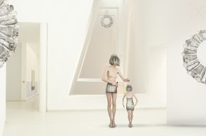 Futuristiska minimalistiska figurer av Christine von Diepenbroek