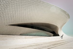 Vit arkitektonisk svepning