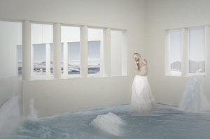 Kvinna i ett arktiskt rum av Christine von Diepenbroek