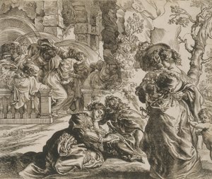 Kärlekens trädgård till höger, 1630-talet. av Christoffel Jegher