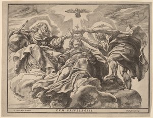 Jungfruns kröning av Christoffel Jegher after Sir Peter Paul Rubens
