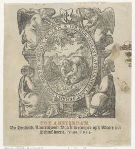 Titelvinjett med en man som planterar grödor av Christoffel van Sichem (II) (possibly)