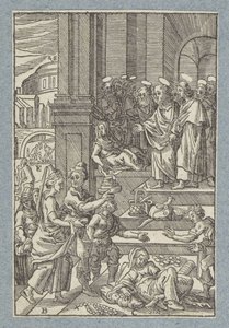 Ananias och Saffira av Christoffel van Sichem (II)