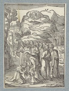 Kristus botar en spetälsk av Christoffel van Sichem (II)