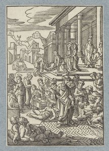 Peter botar de sjuka med sin skugga av Christoffel van Sichem (II)