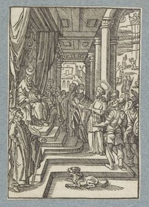 Stefanus inför översteprästen av Christoffel van Sichem (II)