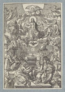 Tvist mellan kyrkofäderna om det heliga sakramentet av Christoffel van Sichem (II)