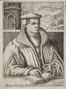 Porträtt av Thomas Munzer av Christoffel van Sichem