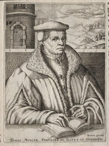 Porträtt av Thomas Munzer, 1609. av Christoffel van Sichem