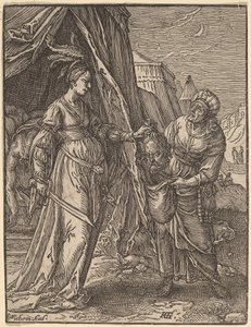 Judith med huvudet av Holofernes av Christoffel van Sichem I, after Hendrik Goltzius