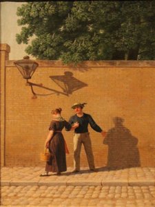 Danska:  En matros, som tager afsked med sin pige En sjöman som tar avsked av sin flicka av Christoffer Wilhelm Eckersberg