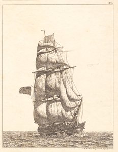 Dansk:  En nordamerikansk brigg av Christoffer Wilhelm Eckersberg