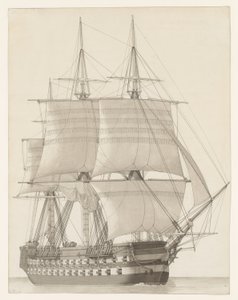 Fartyg från den ryska linjen av Christoffer Wilhelm Eckersberg