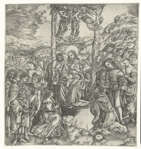 Tillbedjan av kungarna av Christoforo di Michele Robetta