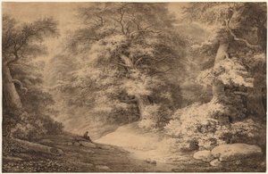 En bokskog med en vilande resenär, 1803.