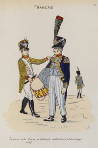 En trumslagare och mästare bagare från prefekturgardet i Hamburg, ca 1806