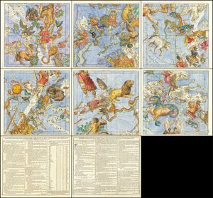Globi Coelestis in Sex Tabulas Planas Redacti Descriptio av Christoph Weigel the Elder