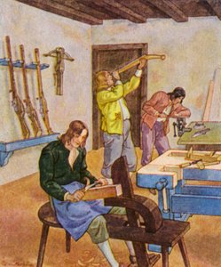 Bushmaker / Buchsenmacher (färglitografi)