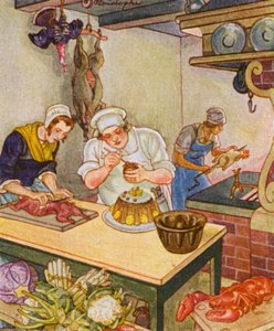 Koch / A Cook (färglitografi)