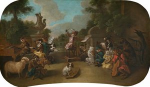 Singerie: The Concert, c. 1739. av Christophe Huet