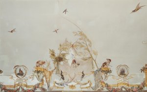 The Grande Singerie, detalj, ca 1735 (väggmålning) av Christophe Huet