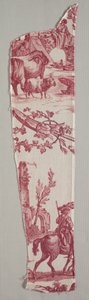 Fragment av koppartryckt bomull, ca. 1789.