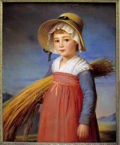 La petite gleaneuse Målning av Christophe Degeorge (1786-1854) Musee Bargoin från 1800-talet, Clermont Ferrand (Clermont-Ferrand) av Christophe Thomas Degeorge