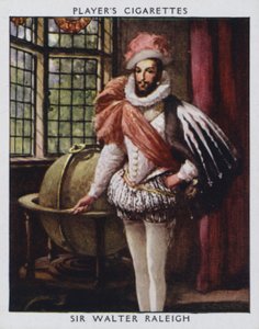 Sir Walter Raleigh (färg litho)